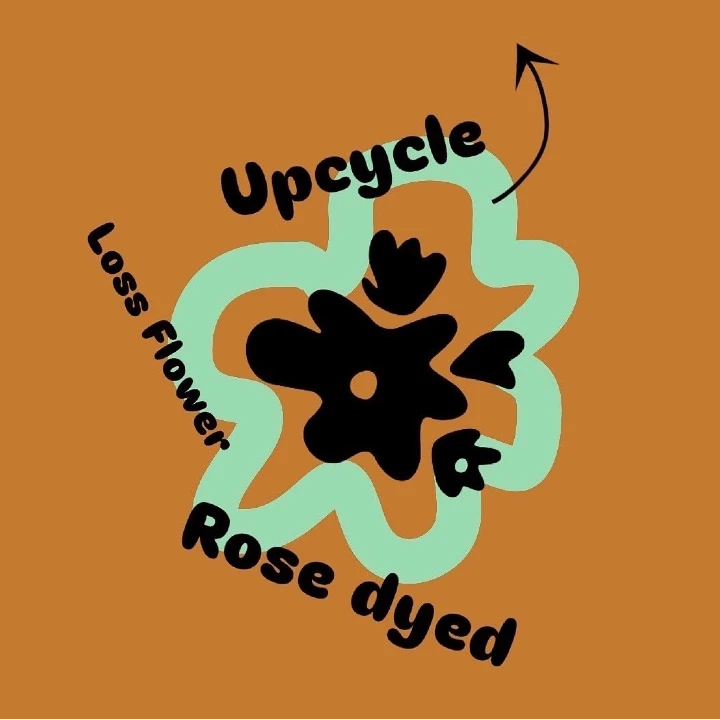 【Up cycle】 ロスフラワーTシャツ ‐ バラ染め